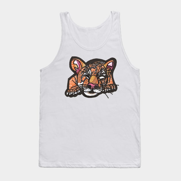 Sleeping tiger cub Tank Top by carvediam